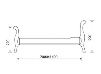 Lit style colonial en vrai bois massif 160/180x200cm Lits Lit double nouvel OB de mariage