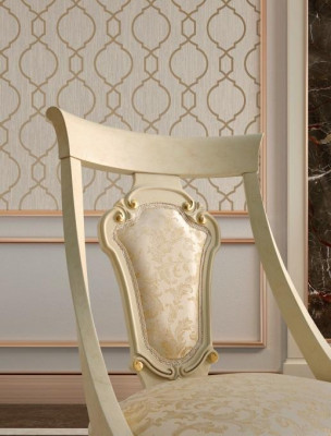 Chaise de salle à manger Chaise Chaises de salle à manger Bois Design Style Baroque Beige Siège incliné