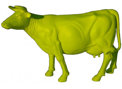 Conception Vache Verte Figure Statue Sculpture Figures Sculptures Décoration Abstraite