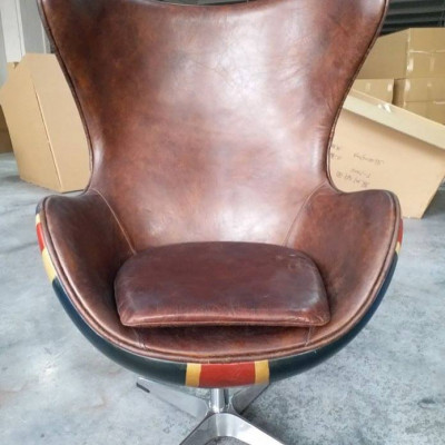 Chaise Fauteuil vintage Fauteuil pivotant Chef Fauteuil Club Cuir Jack