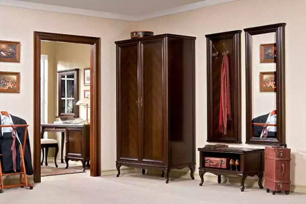 Armoire Armoire Chambres Armoires marron Moderne Bois Luxe