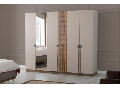 Armoire de chambre beige Armoires de designer Armoires de luxe Armoires en bois