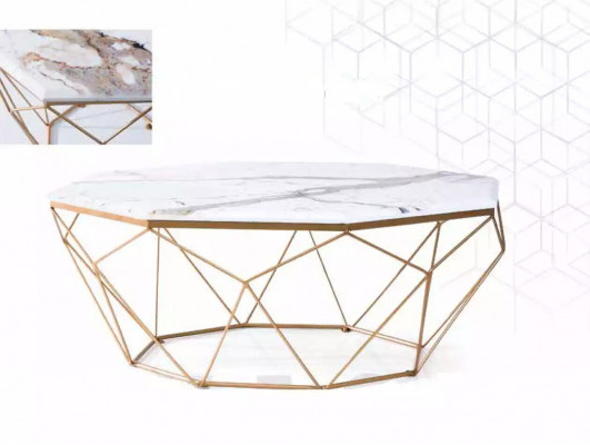 Table basse Mobilier Table hGold Luxe nouveau Design de salon moderne en métal