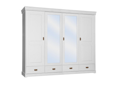 Armoire de style maison de campagne étagère Armoire à vêtements Armoires en bois Meubles blancs