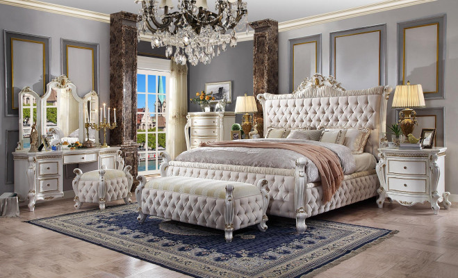 Chesterfield Lit Lits Rembourrés Chambre Décorative Lit Double Lits