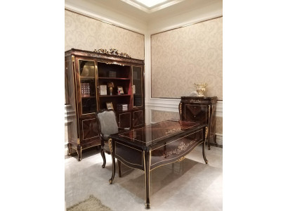 Aménagement Salle d'étude Mobilier de bureau Table Armoire Fauteuil 3 pièces Série Ensemble