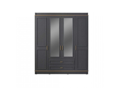 Armoire Armoire pour enfants Armoire en bois Miroir Armoire en bois gris