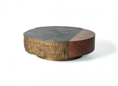 Table basse Table d'appoint Table de designer Ronde Marron Table de salon