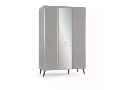 Armoire Armoire Armoire en Bois Meuble de Chambre Bois Gris Luxe