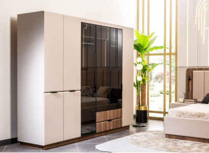 Armoire Armoire en bois Beige Armoire de chambre Armoire Moderne