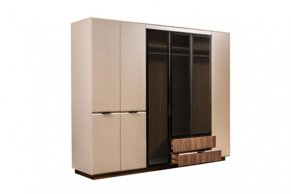 Armoire Armoire en bois Beige Armoire de chambre Armoire Moderne