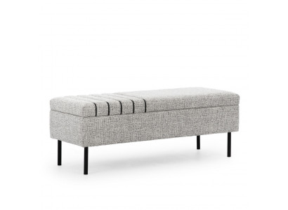 Banc de lit gris moderne Banquette chaise de luxe cadre en bois neuf