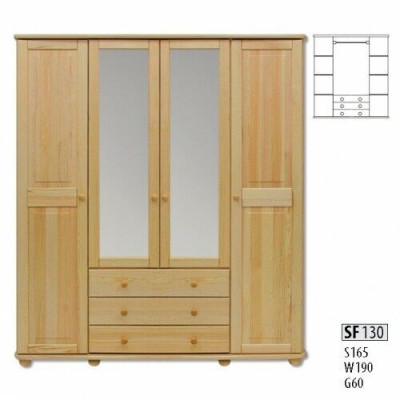 Armoires Armoire Murale 4 Portes Meubles en Bois Chambre à Coucher Nouveau