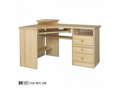 Bureau Table en bois Tables de bureau Table d'angle Ordinateur Bois massif Véritable bois