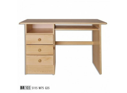 Bureau en bois véritable Table solide Mobilier de bureau Bureaux en bois massif Table en bois