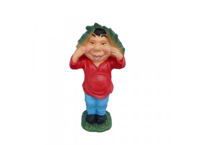 Vilaine figurine de nain de jardin de 45 cm pour défigurer votre propre jardin.