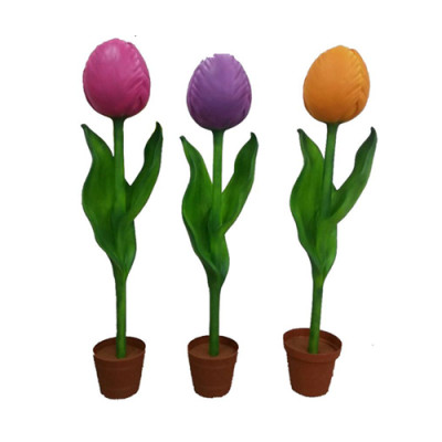 Fleur 190cm Tulipe Jardin Design Plante Sculpture Abstraite Statues 190cm Sélectionnables