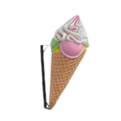 Glace Glace Salon de crème glacée Décoration murale Chiffres Gastronomie Sculptures Nouveau 110 cm