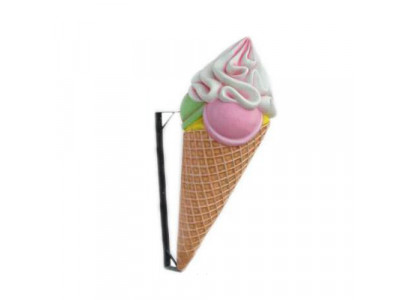 Glace Glace Salon de crème glacée Décoration murale Chiffres Gastronomie Sculptures Nouveau 110 cm