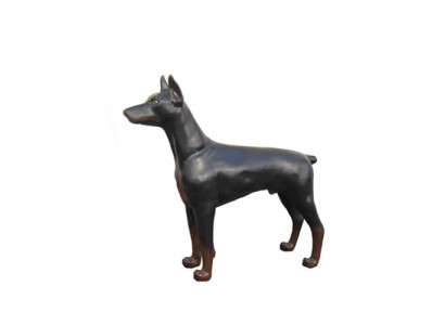 Chien de berger Doberman factice protection contre le vol chien de combat décoration de chien statue sculpture