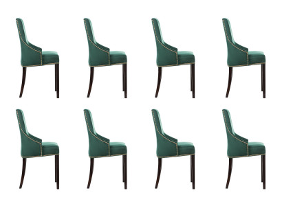 8x Chaises de siège rembourrées de design - Voir la suite de fauteuils, d'accoudoir et de club de salon.