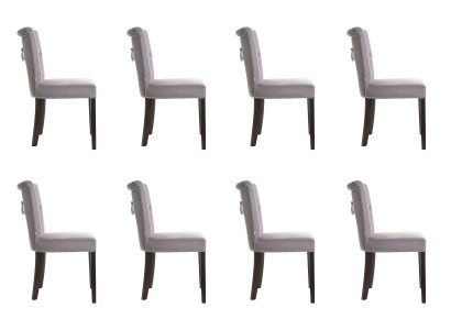 8x Chaises de Siège Rembourrées Voir Fauteuil Suite Fauteuil de Salon Club Set