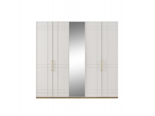 Armoires à vêtements Armoire Armoires Blanc Bois Miroir 5 portes nouveau