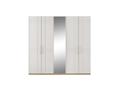 Armoires à vêtements Armoire Armoires Blanc Bois Miroir 5 portes nouveau