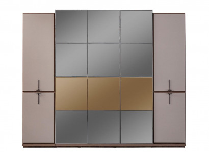 Armoire armoire design armoire en bois avec miroir gris