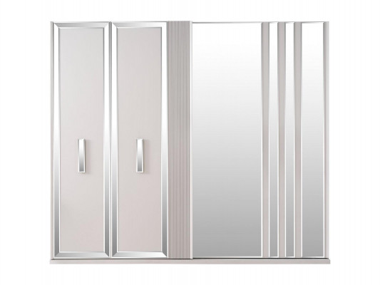 Conception de placards de luxe Armoire Miroir Grand Bois Blanc Moderne