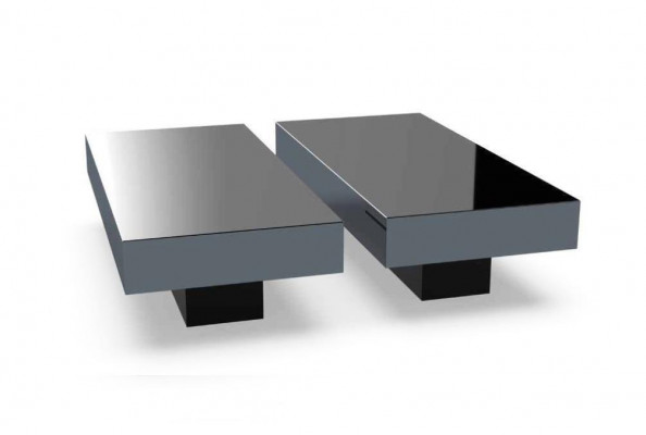 Tables basses Table de luxe Tables en verre Consoles Ensemble de meubles design 2x neuf