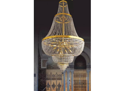 Lustre Suspension Lampe Lustre Lampe en cristal Plafonnier Lampes 100x245