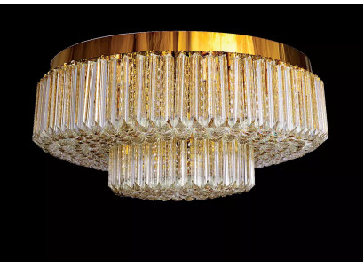 Lustre plafonnier de luxe lustre rond or lampes