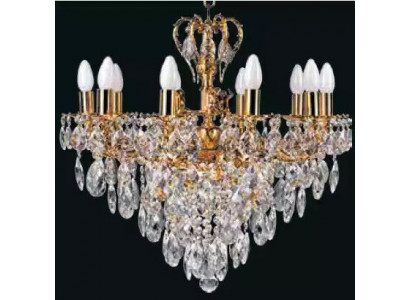 Lustre Lustre de luxe Plafonnier Cristal Or Art