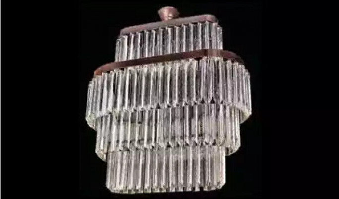 Lustre Salon Plafonds Design de Luxe Cristal Nouveau Gris Moderne