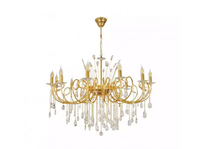 Lustre Luminaire Lampe Salon Or Verre Luxe Plafonnier Lampes