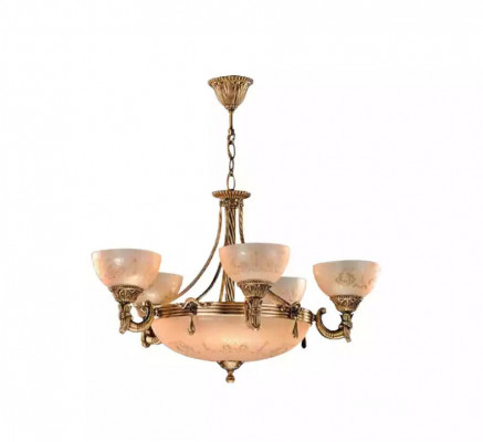 Lustre Lampe de plafond Lustre Lampe de plafond Lampe en verre Or Beige