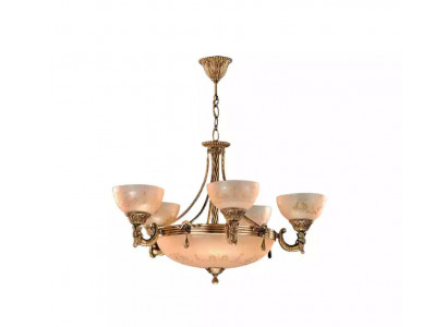 Lustre Lampe de plafond Lustre Lampe de plafond Lampe en verre Or Beige