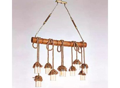 Plafonnier en bois moderne magnifique lustre suspendu Lustre en bambou lampe de plafond.