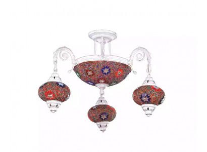 Plafonnier lustre Lustre Plafonnier Lampes Verre Art Blanc