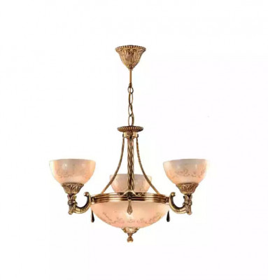 Lustre Lustre Plafonnier Lampe Suspension Lustre Verre Or Beige