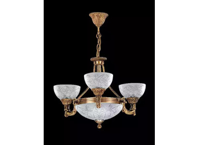 Lustre Lampe de plafond Lustre Plafonnier Lampe Verre Gris Or