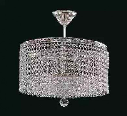 Lustre rond Lustre en cristal de luxe Argent Chandelier Chandelier