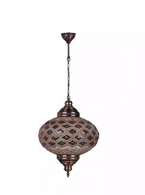 Lustre Plafonnier Lustre Lustre Lampes Verre Marron neuf