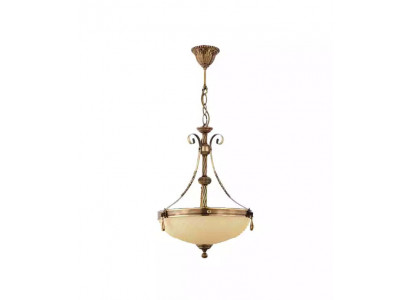 Lustre Plafonnier Lampe Lampe de plafond Chandelier Verre Beige Art