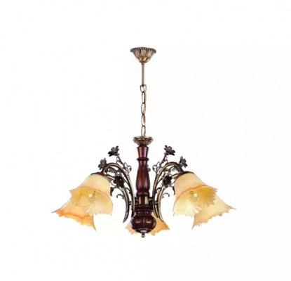 Plafonnier fleurs plafond lustre lustre lustre lampe en verre beige