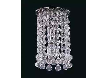 Lustre Lampe argentée en cristal plafonnier lustre