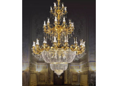 Lustre suspension lumière hall salle de séjour luxueux lampe brillante 360 cm