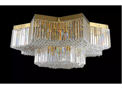 Lustre lampe en cristal 120x40 Plafonnier Lustre de luxe Lampe de plafond Salon