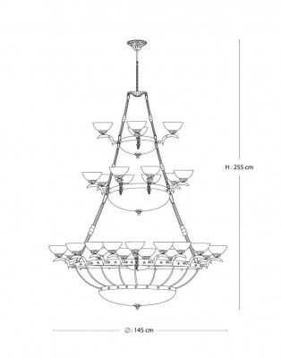 Lustre Lampe lampe suspendue lampe en cristal Plafonnier Lampes 145x255